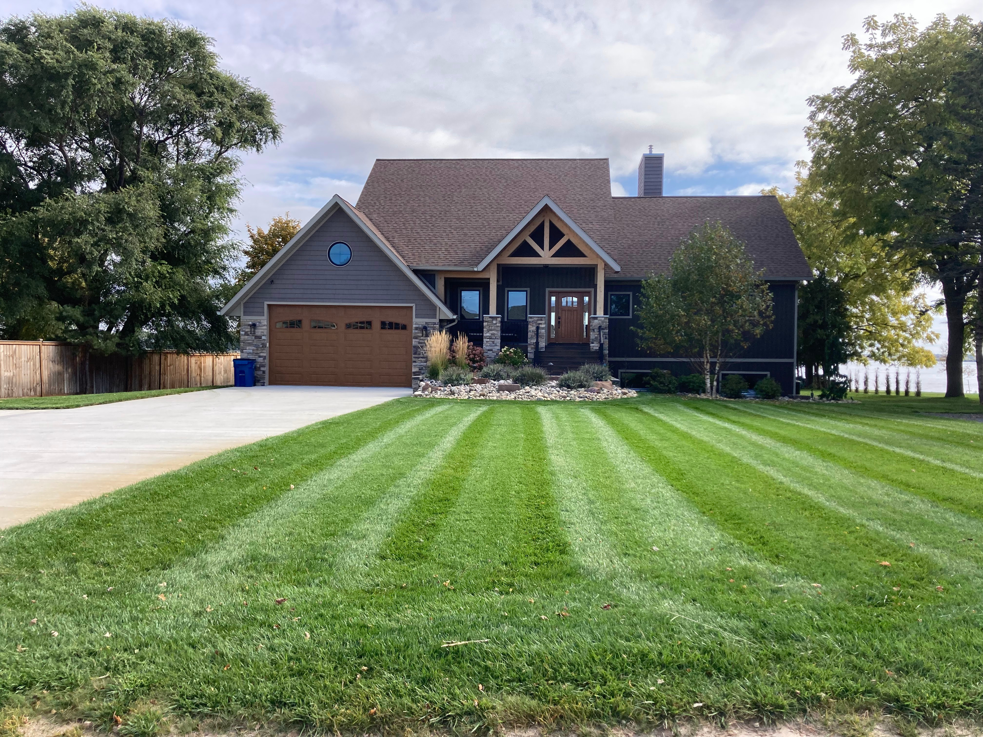 Cut lawn slide