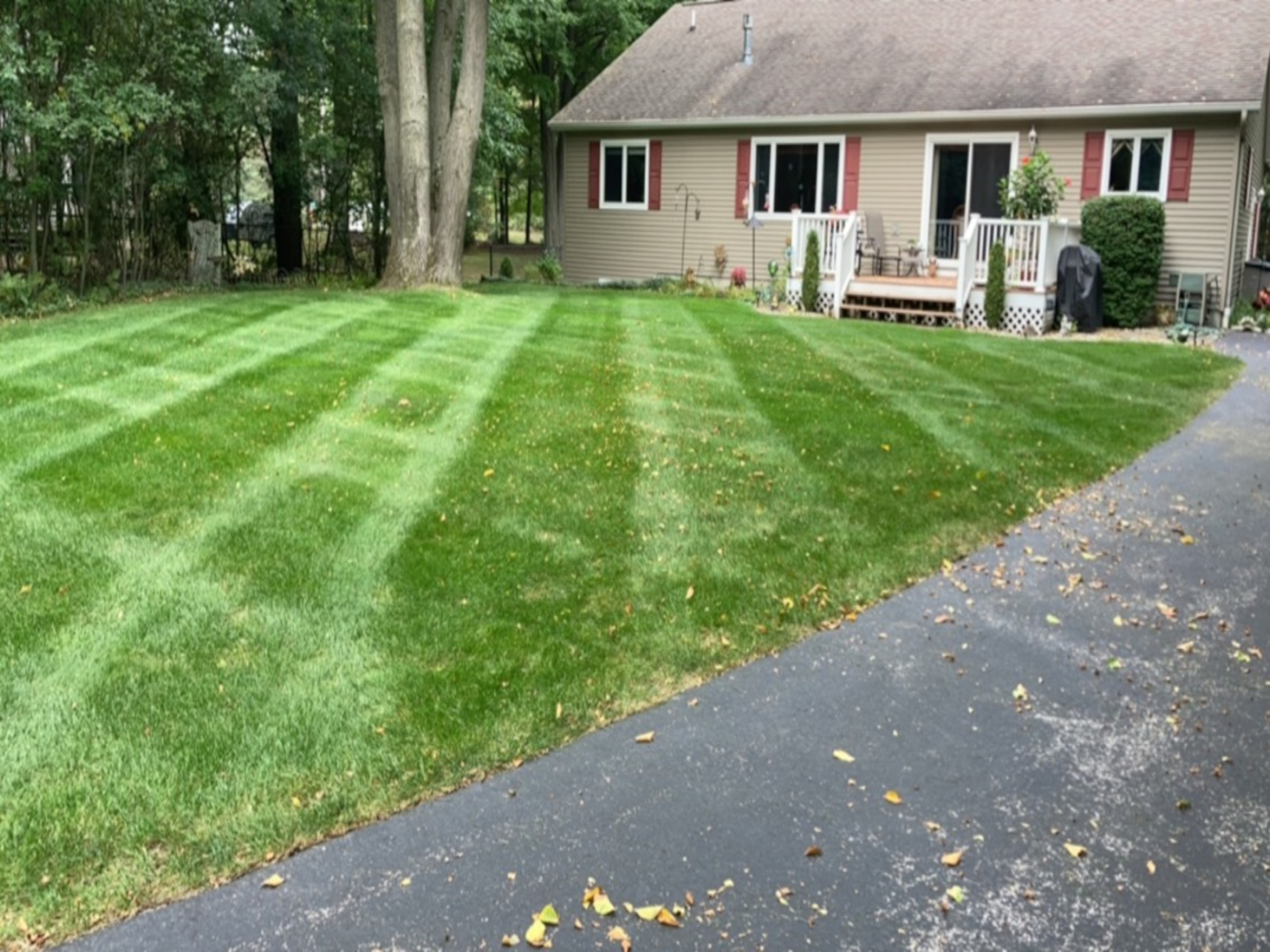 Cut lawn slide