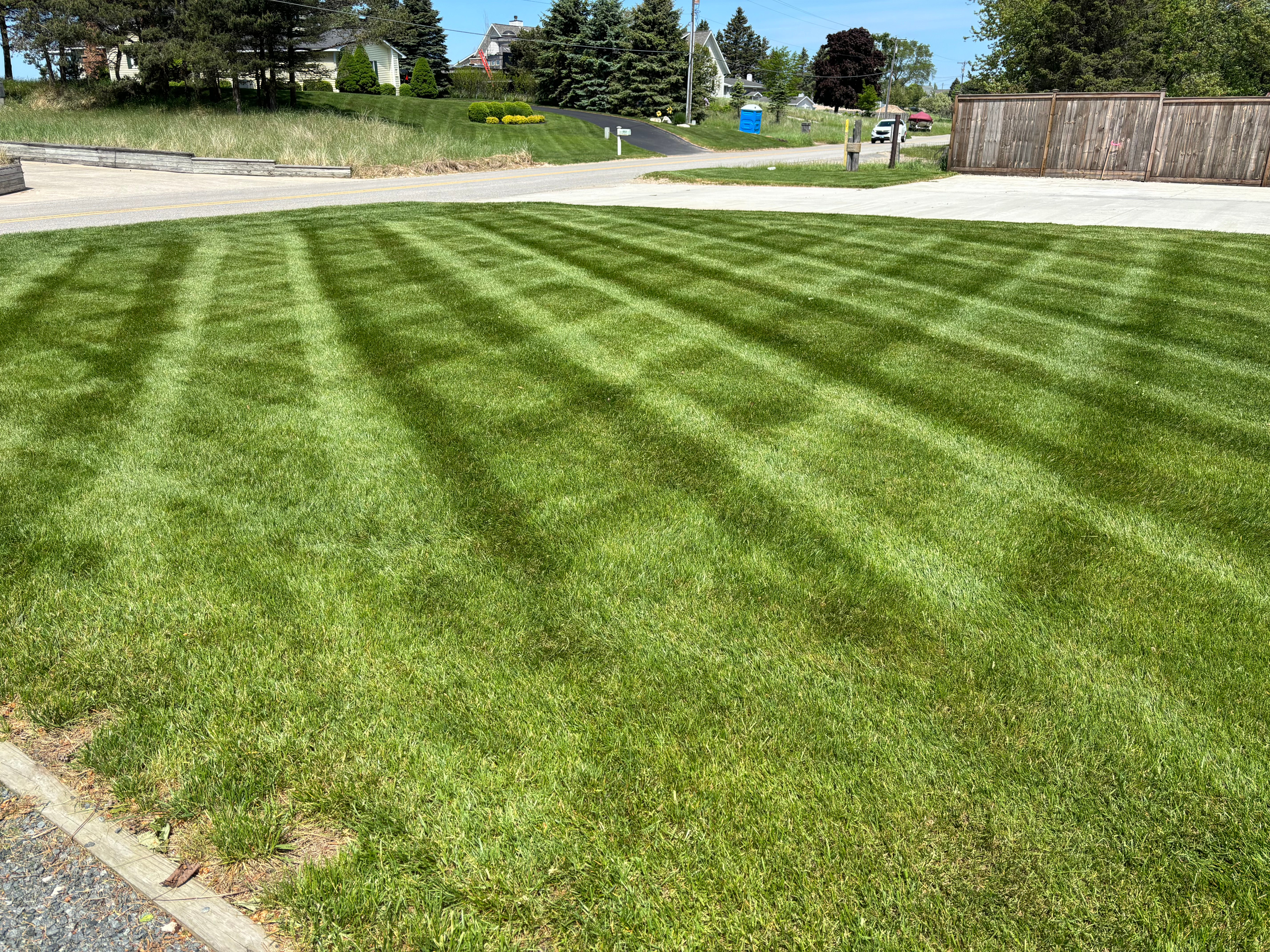 Cut lawn slide