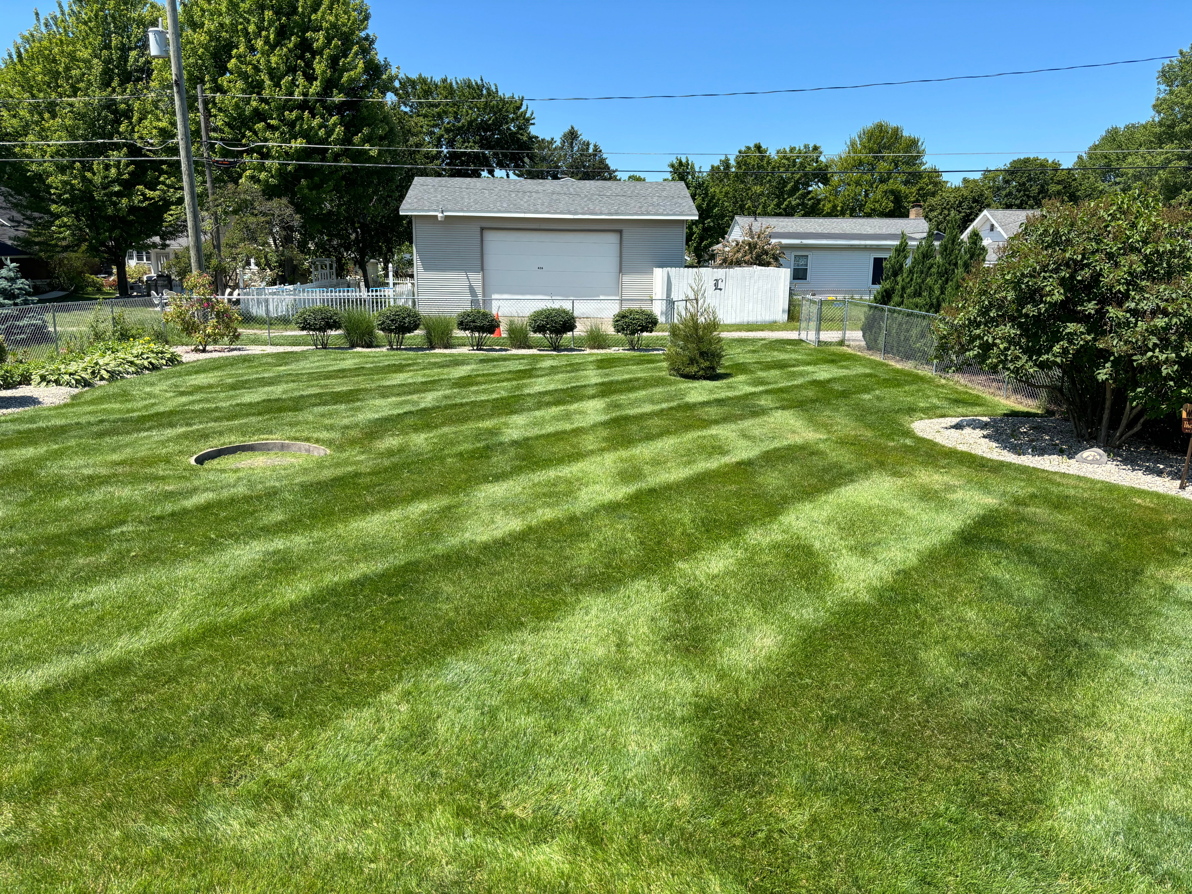 Cut lawn slide