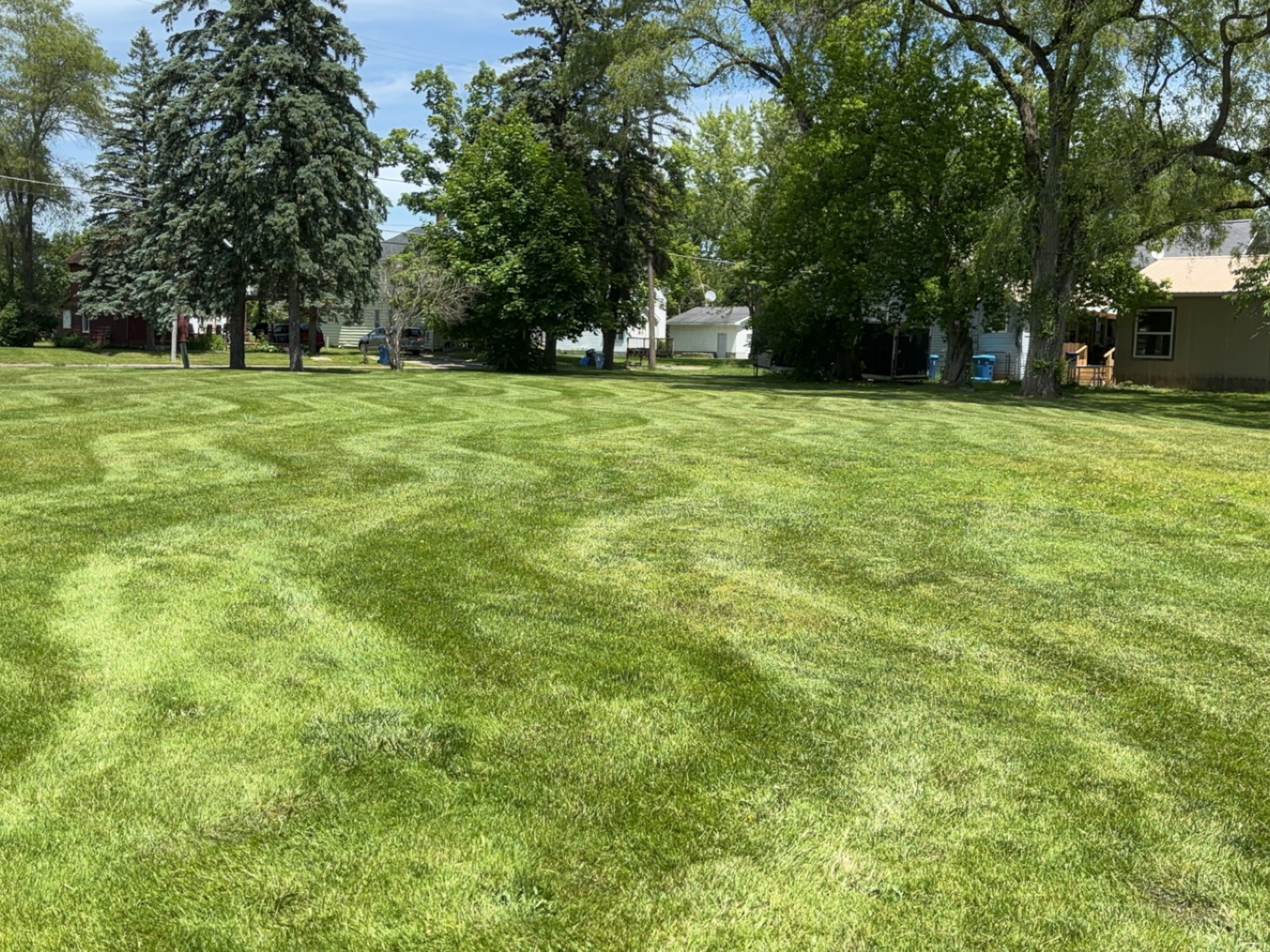 Cut lawn slide